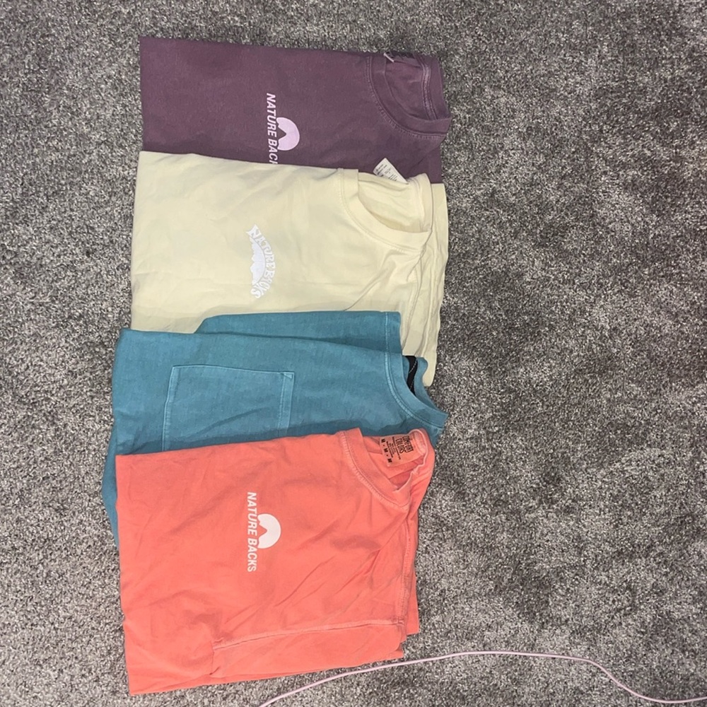 4 teeshirts, naturebacks bundle
